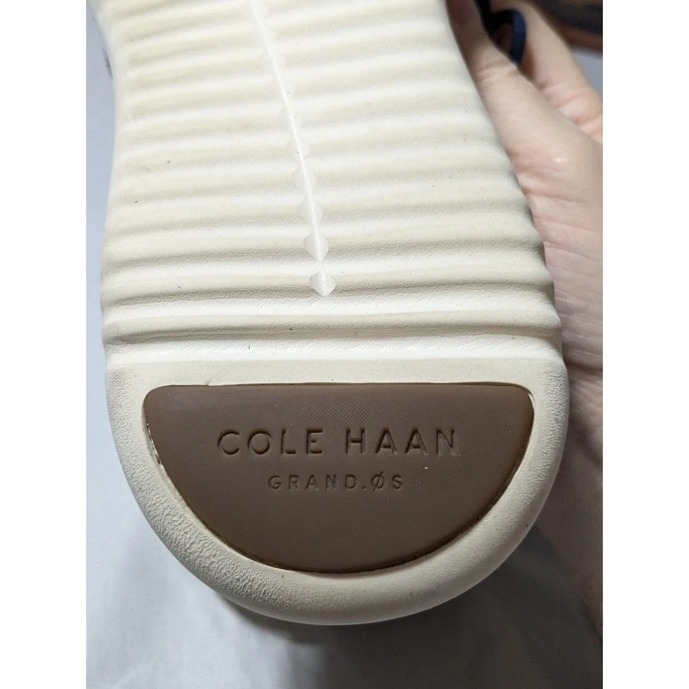 COLE HAAN 2.ZEROGRAND Men 10.5 M Plain Toe Oxford Marine Blue Suede Ivory C25237